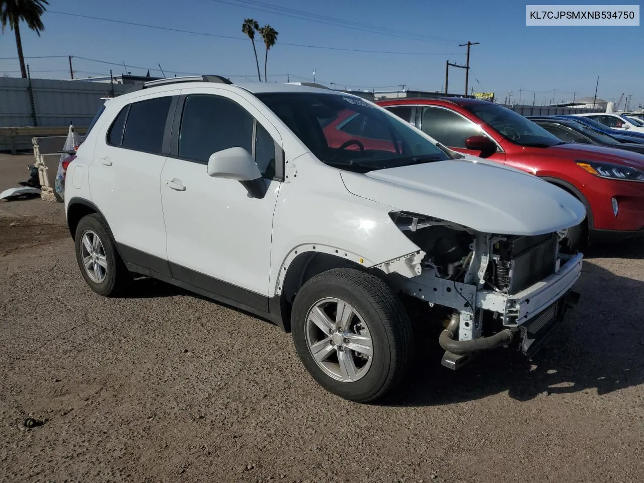 2022 Chevrolet Trax 1Lt VIN: KL7CJPSMXNB534750 Lot: 81155734