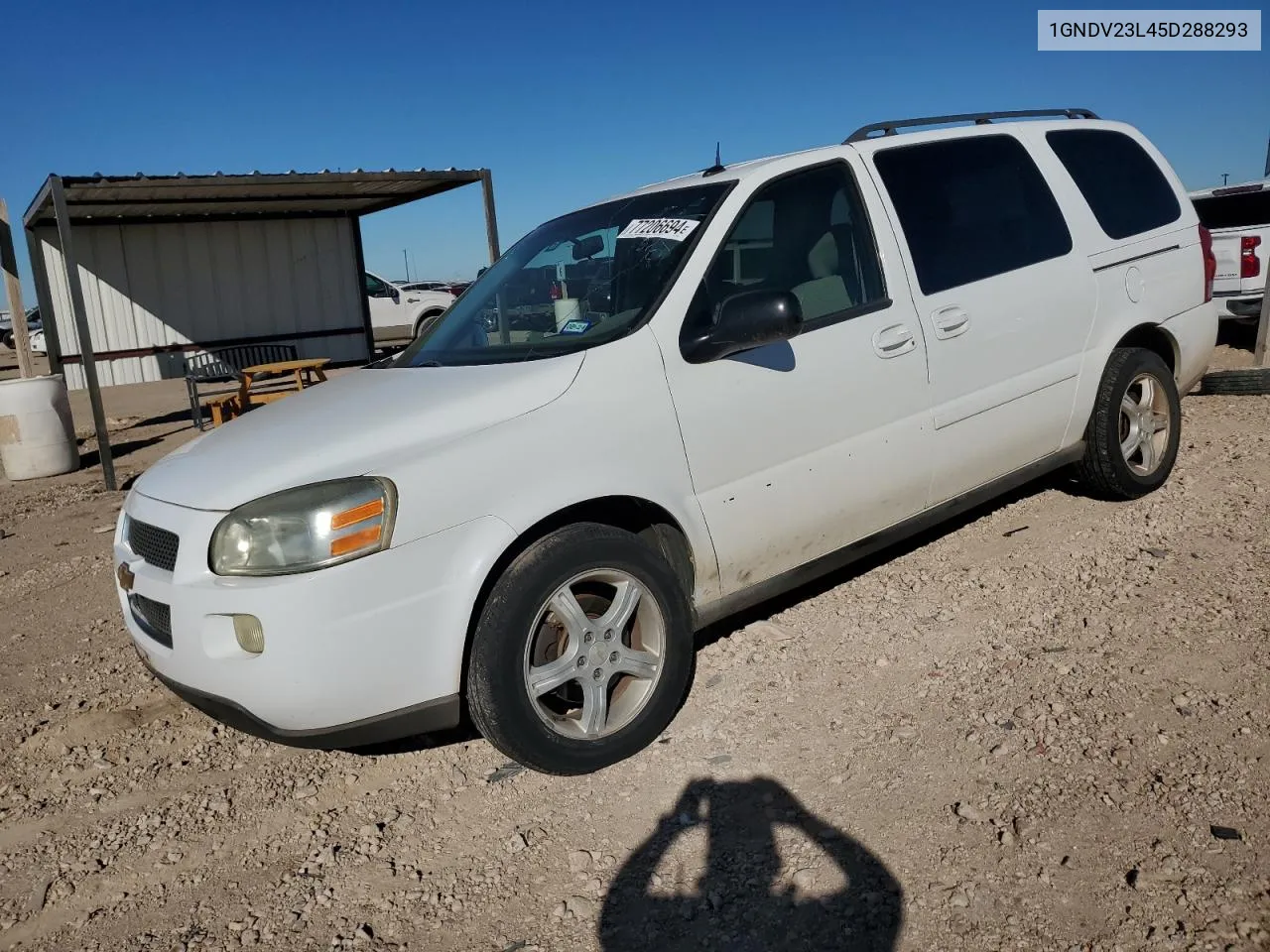 2005 Chevrolet Uplander Ls VIN: 1GNDV23L45D288293 Lot: 77206694