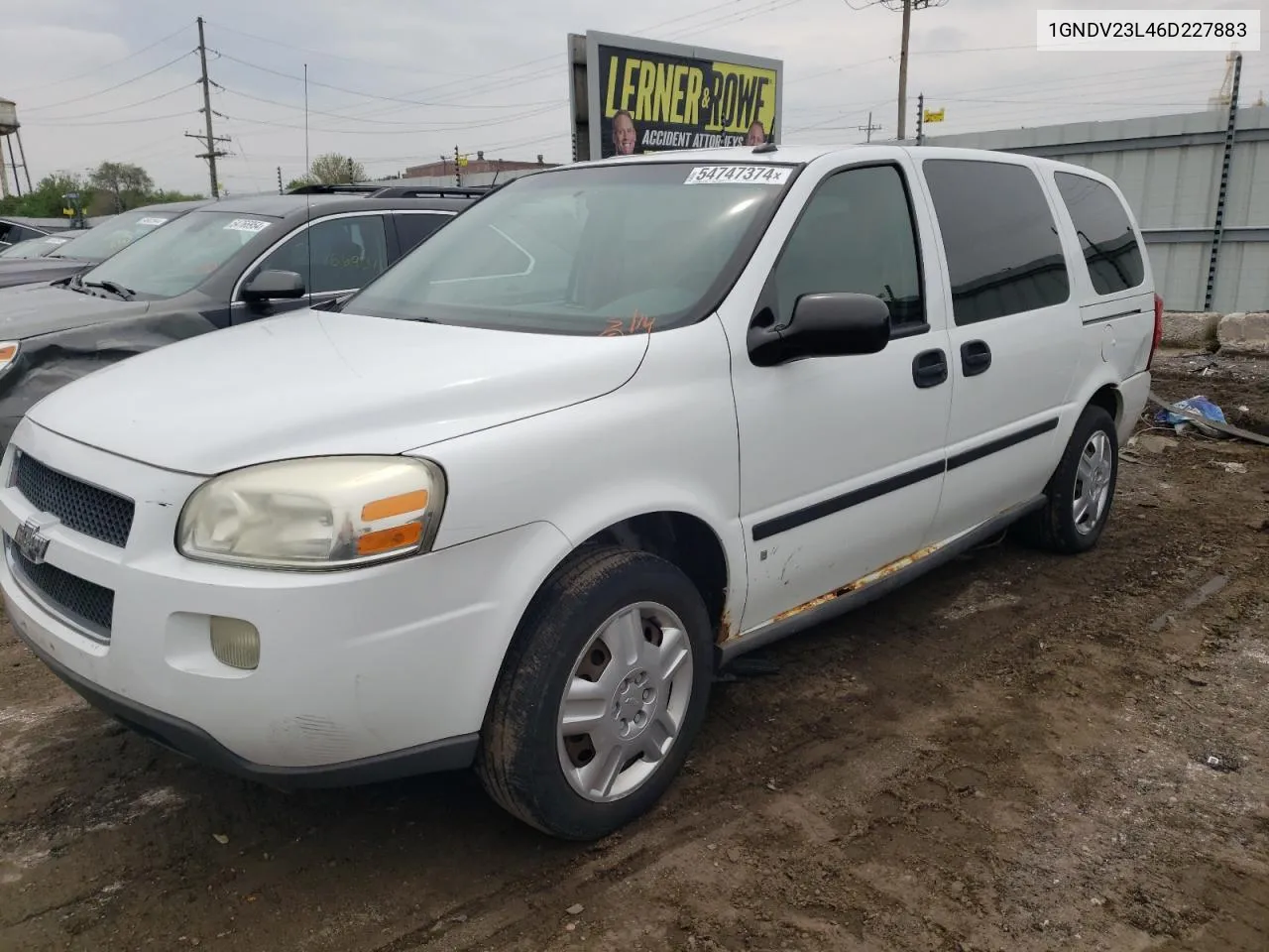 2006 Chevrolet Uplander Ls VIN: 1GNDV23L46D227883 Lot: 54747374