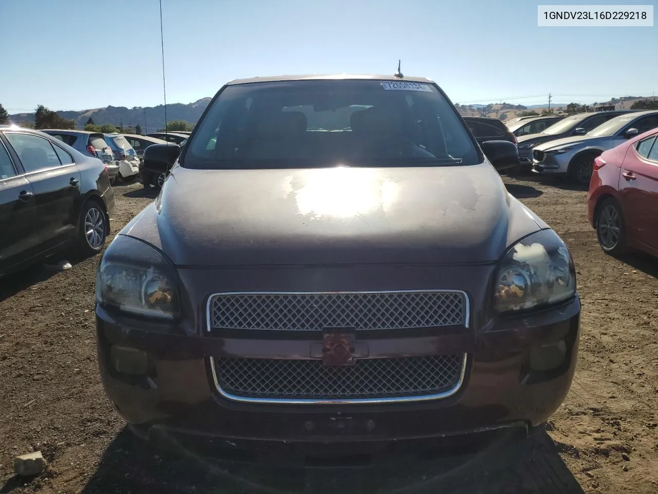 2006 Chevrolet Uplander Ls VIN: 1GNDV23L16D229218 Lot: 72658134