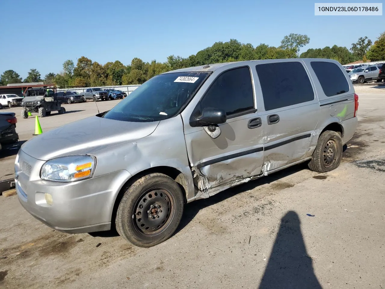 2006 Chevrolet Uplander Ls VIN: 1GNDV23L06D178486 Lot: 74382664