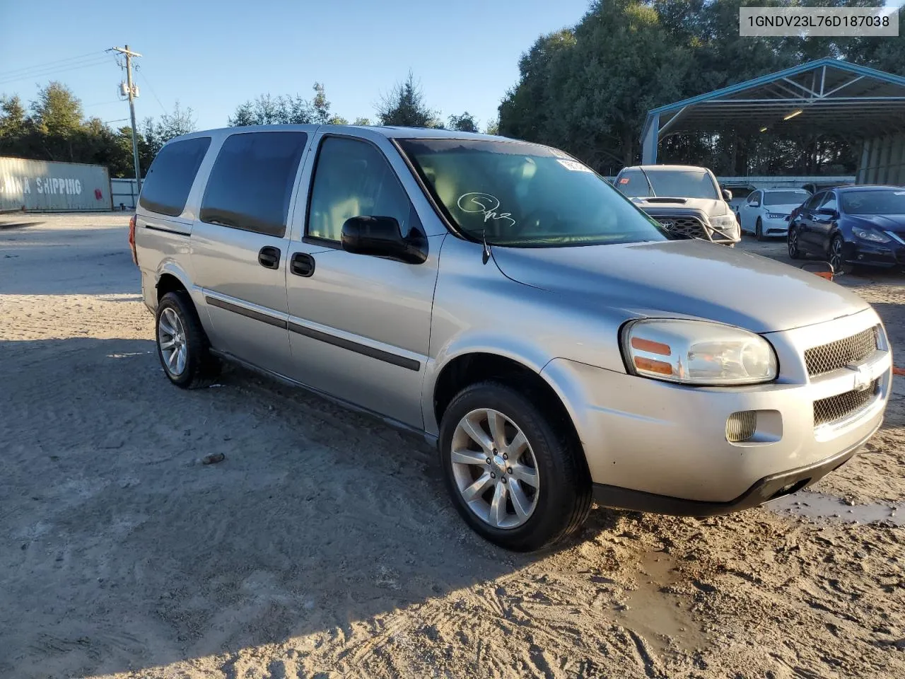 2006 Chevrolet Uplander Ls VIN: 1GNDV23L76D187038 Lot: 76812494