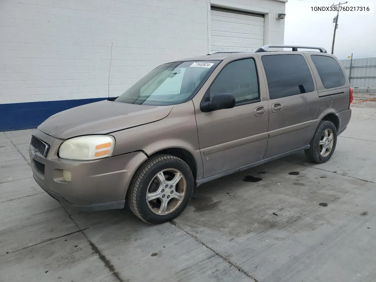 2006 Chevrolet Uplander Lt VIN: 1GNDX33L76D217316 Lot: 77640924