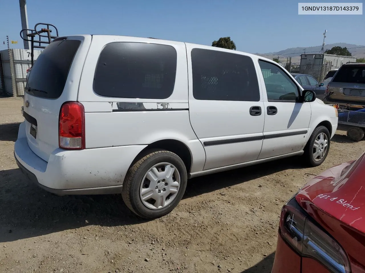 2007 Chevrolet Uplander VIN: 1GNDV13187D143379 Lot: 55654934