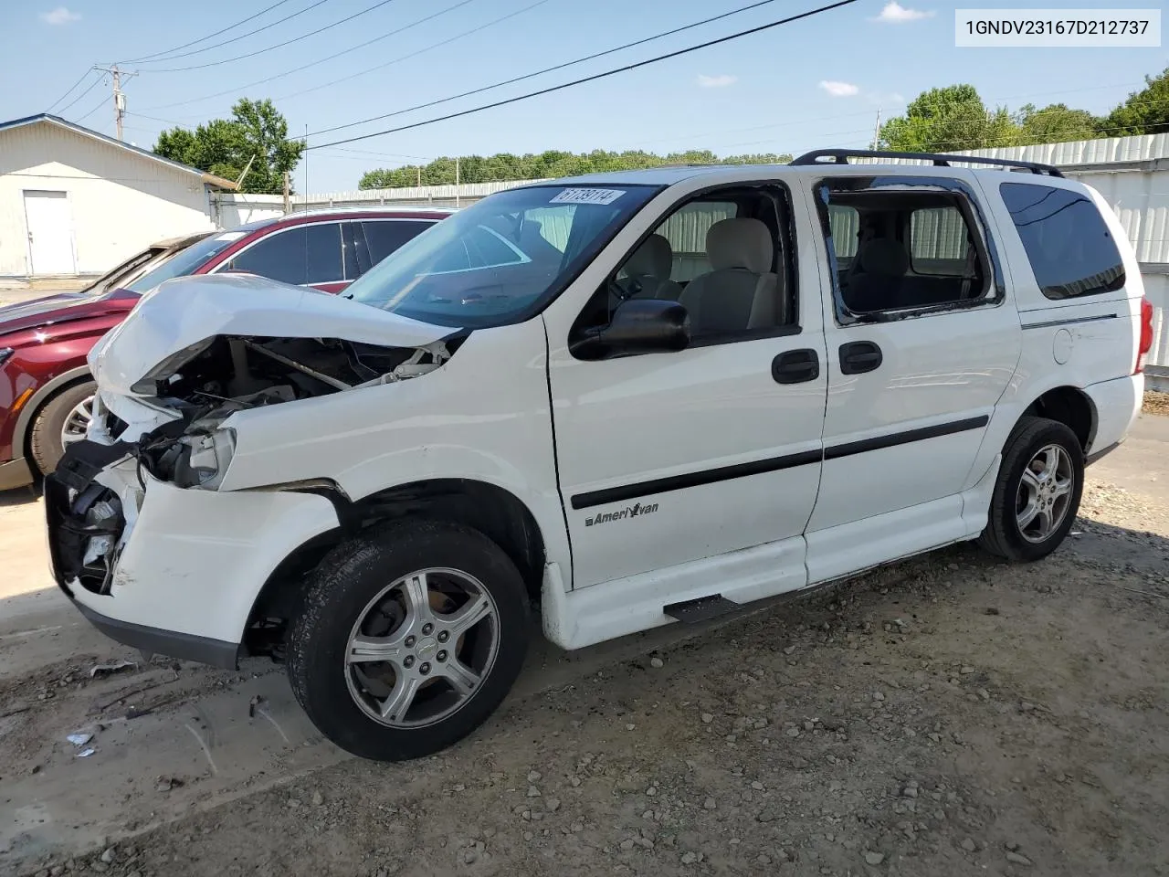 2007 Chevrolet Uplander Ls VIN: 1GNDV23167D212737 Lot: 61739114