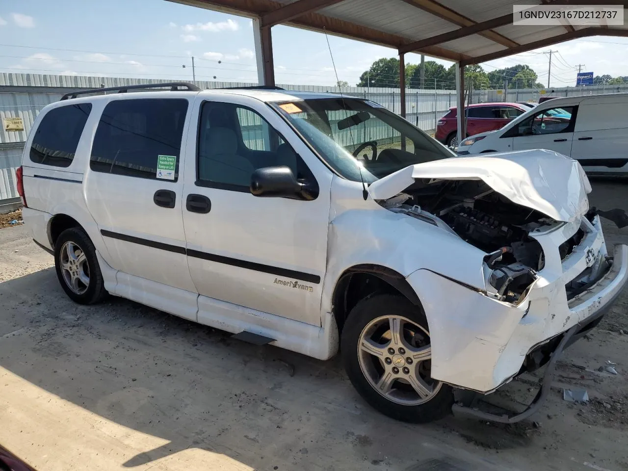 2007 Chevrolet Uplander Ls VIN: 1GNDV23167D212737 Lot: 61739114