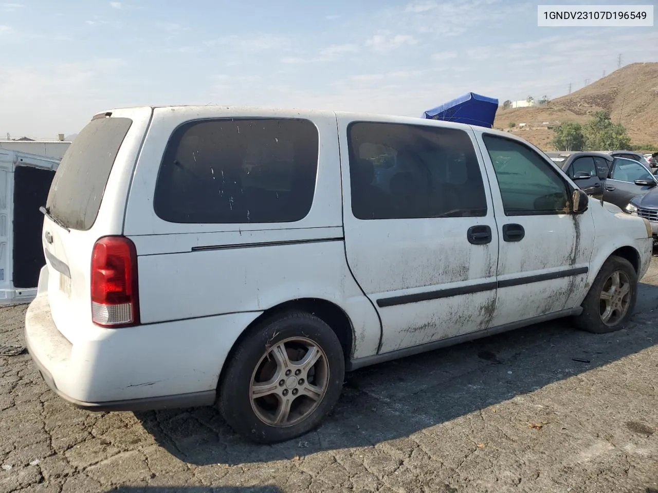 2007 Chevrolet Uplander Ls VIN: 1GNDV23107D196549 Lot: 62725274