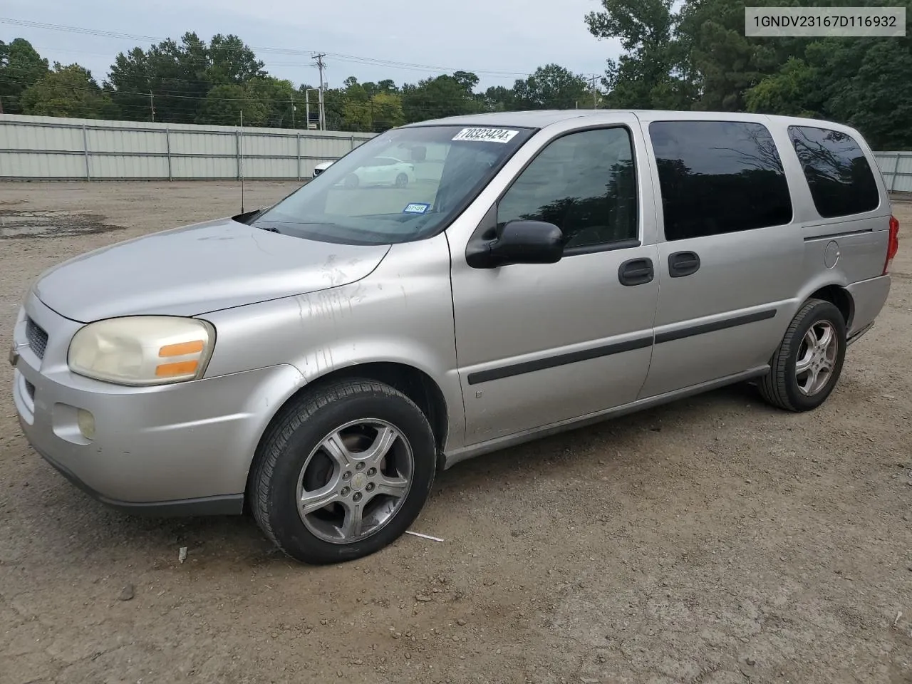 2007 Chevrolet Uplander Ls VIN: 1GNDV23167D116932 Lot: 70323424