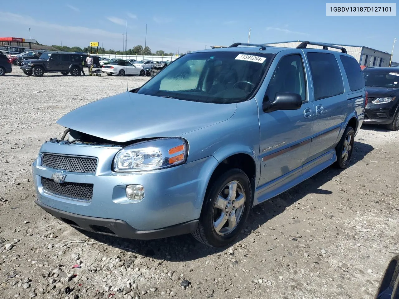 2007 Chevrolet Uplander Incomplete VIN: 1GBDV13187D127101 Lot: 71591284