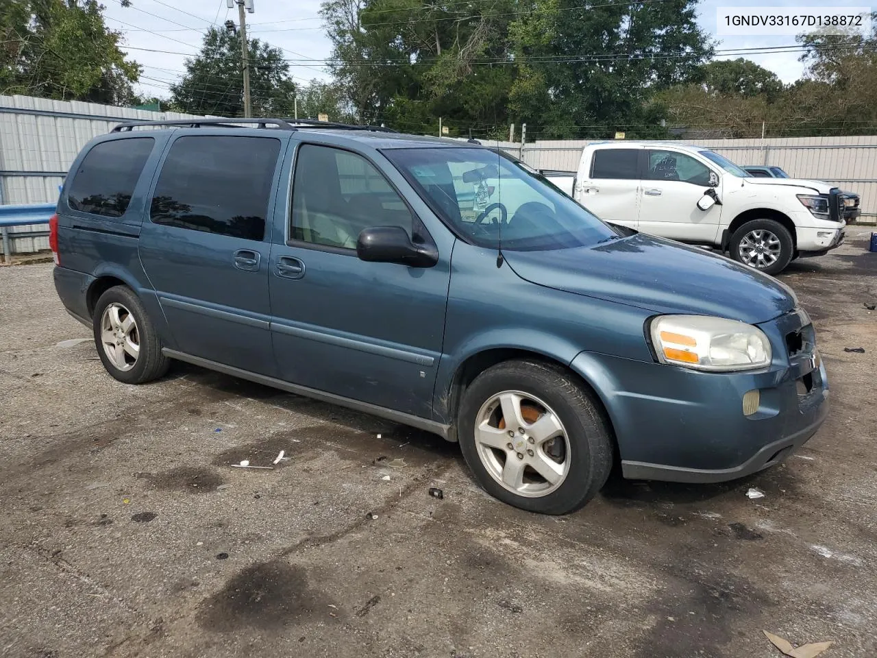 2007 Chevrolet Uplander Lt VIN: 1GNDV33167D138872 Lot: 72775294