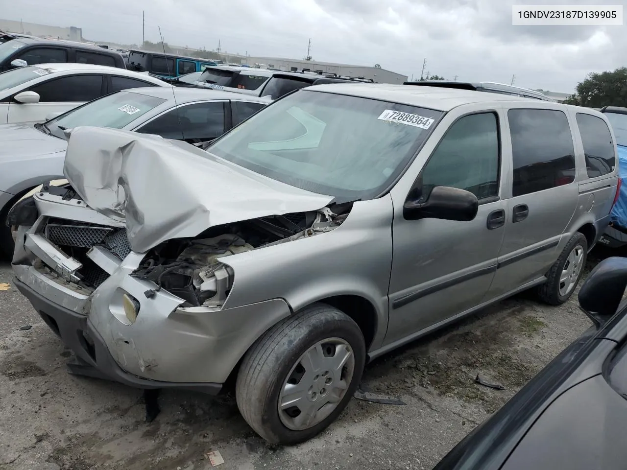 2007 Chevrolet Uplander Ls VIN: 1GNDV23187D139905 Lot: 72889364