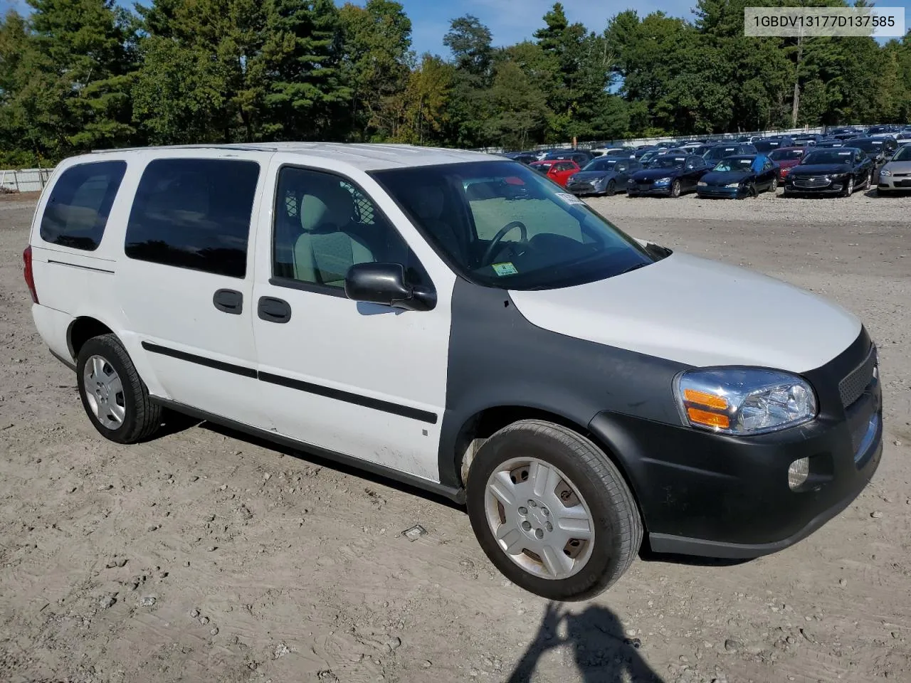 2007 Chevrolet Uplander Incomplete VIN: 1GBDV13177D137585 Lot: 73539214