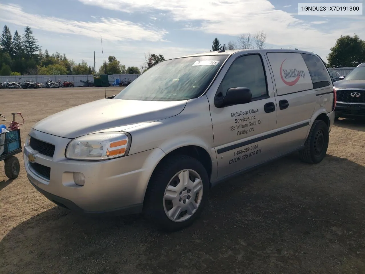 2007 Chevrolet Uplander Ls VIN: 1GNDU231X7D191300 Lot: 74585034