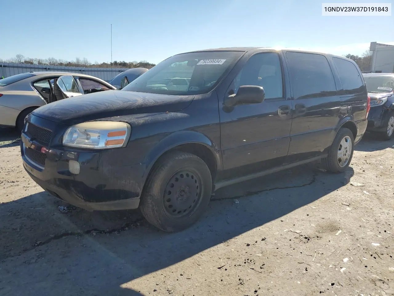 2007 Chevrolet Uplander Ls VIN: 1GNDV23W37D191843 Lot: 78239934