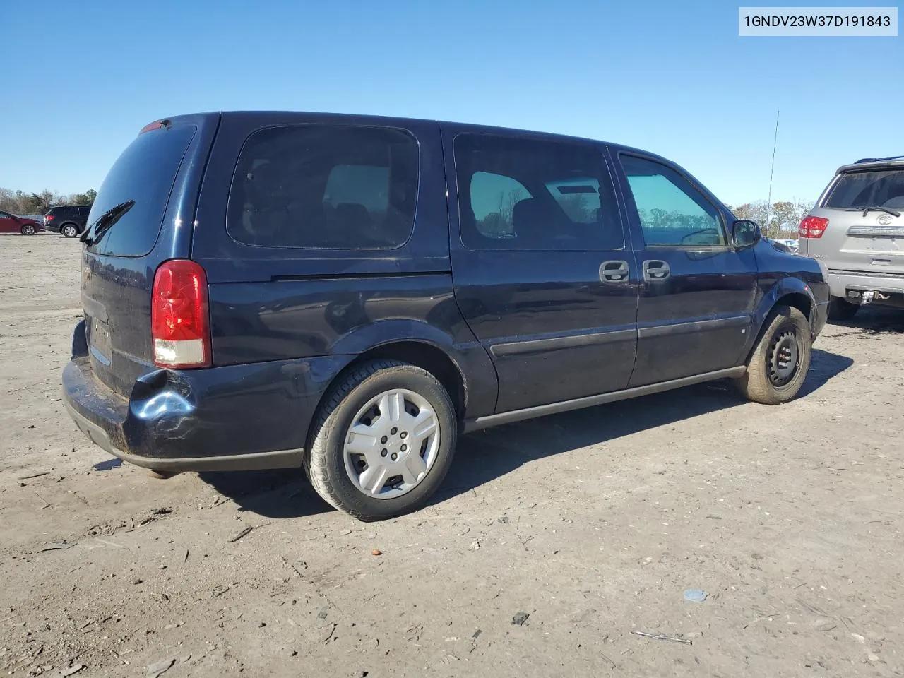 2007 Chevrolet Uplander Ls VIN: 1GNDV23W37D191843 Lot: 78239934