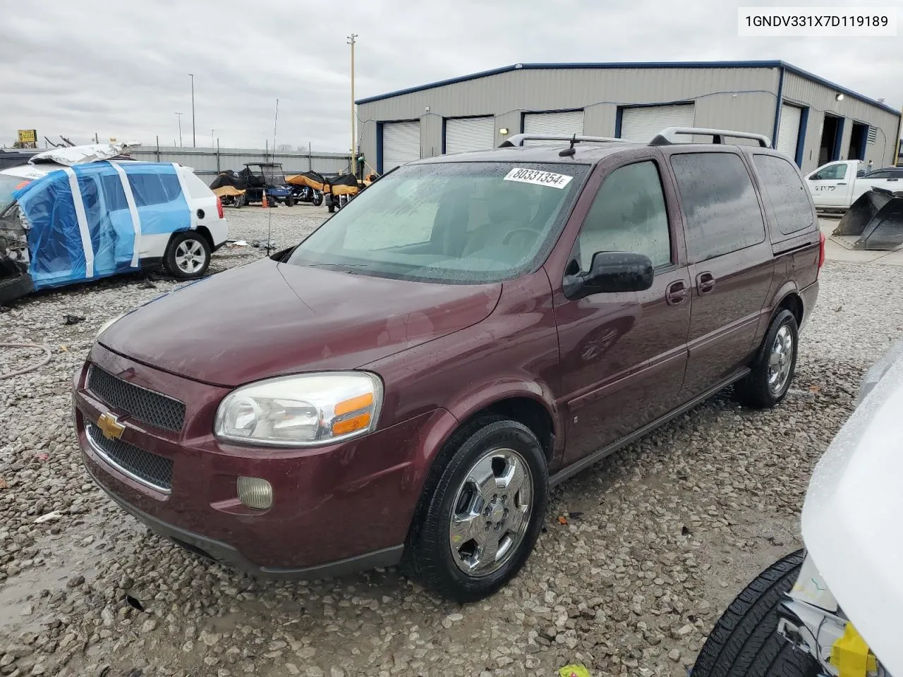 2007 Chevrolet Uplander Lt VIN: 1GNDV331X7D119189 Lot: 80331354