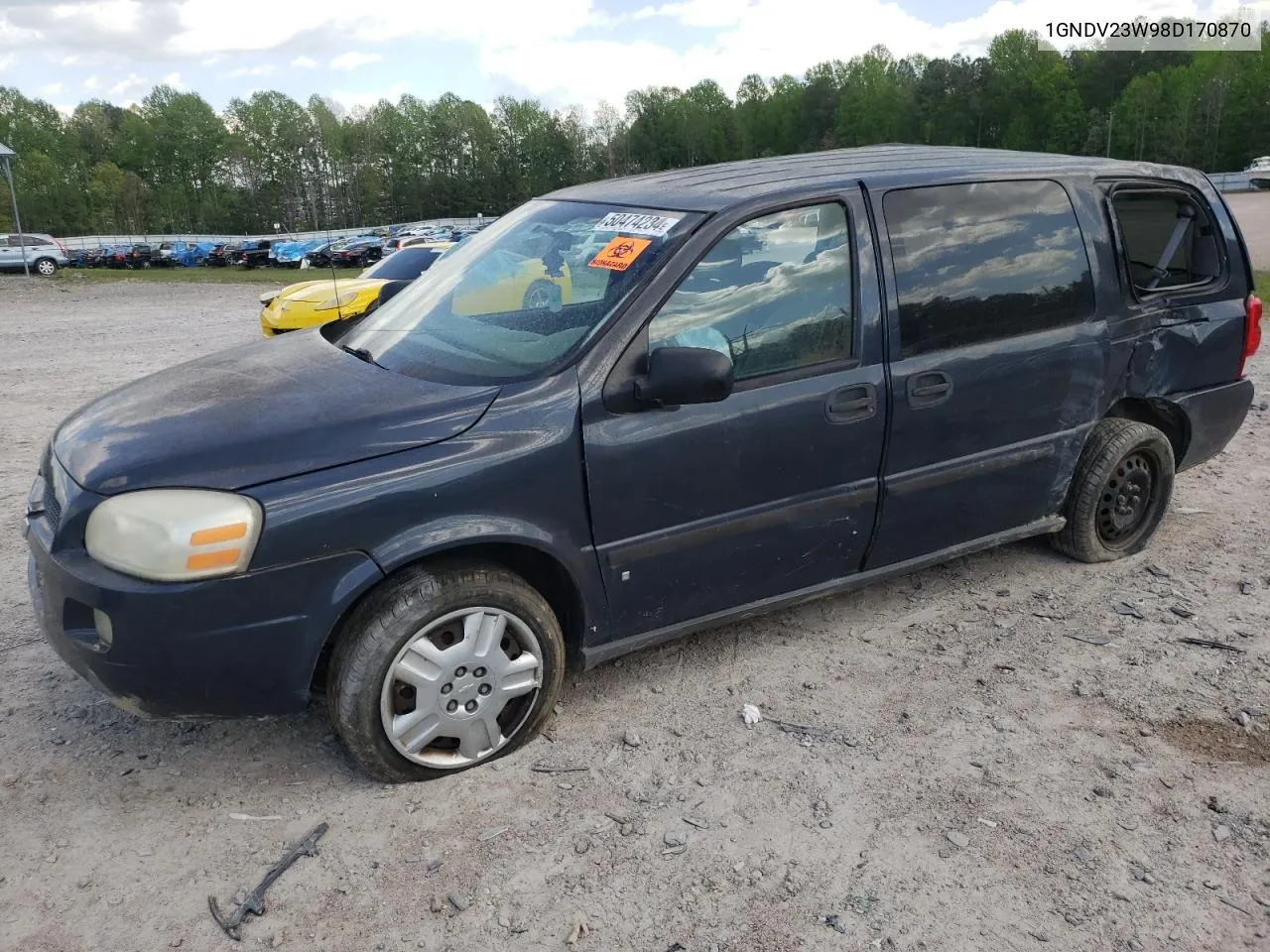 2008 Chevrolet Uplander Ls VIN: 1GNDV23W98D170870 Lot: 50474234