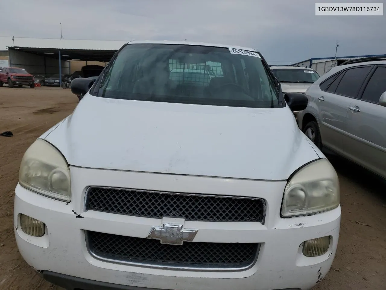 2008 Chevrolet Uplander Incomplete VIN: 1GBDV13W78D116734 Lot: 66926894