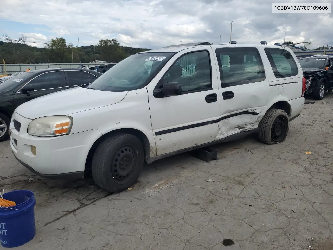 2008 Chevrolet Uplander Incomplete VIN: 1GBDV13W78D109606 Lot: 71663234