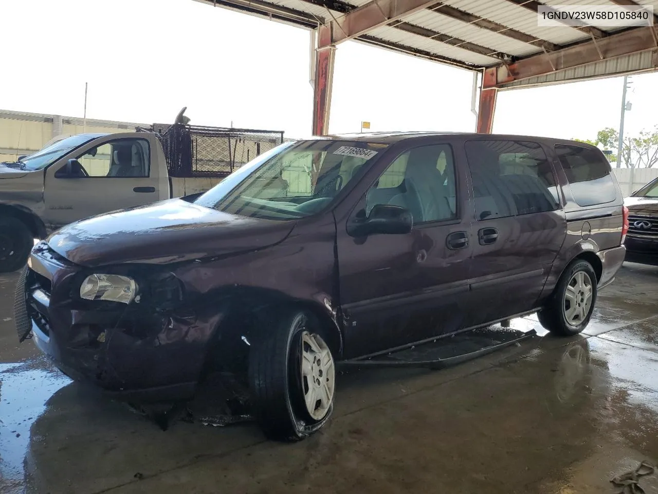 2008 Chevrolet Uplander Ls VIN: 1GNDV23W58D105840 Lot: 72169864