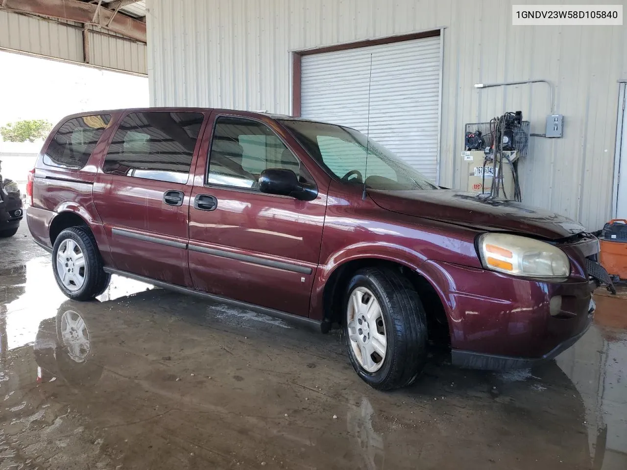 2008 Chevrolet Uplander Ls VIN: 1GNDV23W58D105840 Lot: 72169864