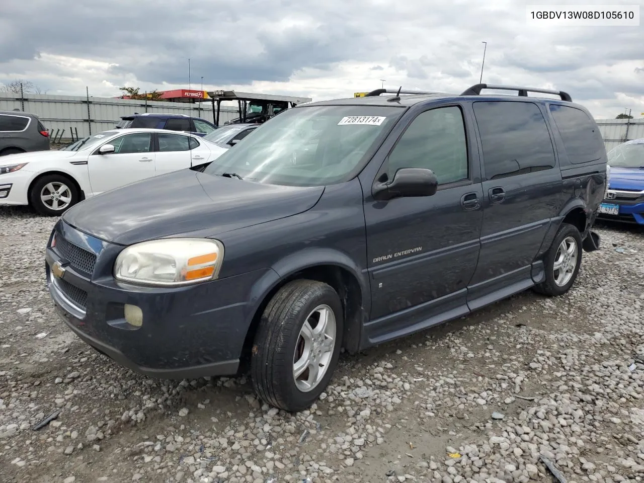 1GBDV13W08D105610 2008 Chevrolet Uplander Incomplete