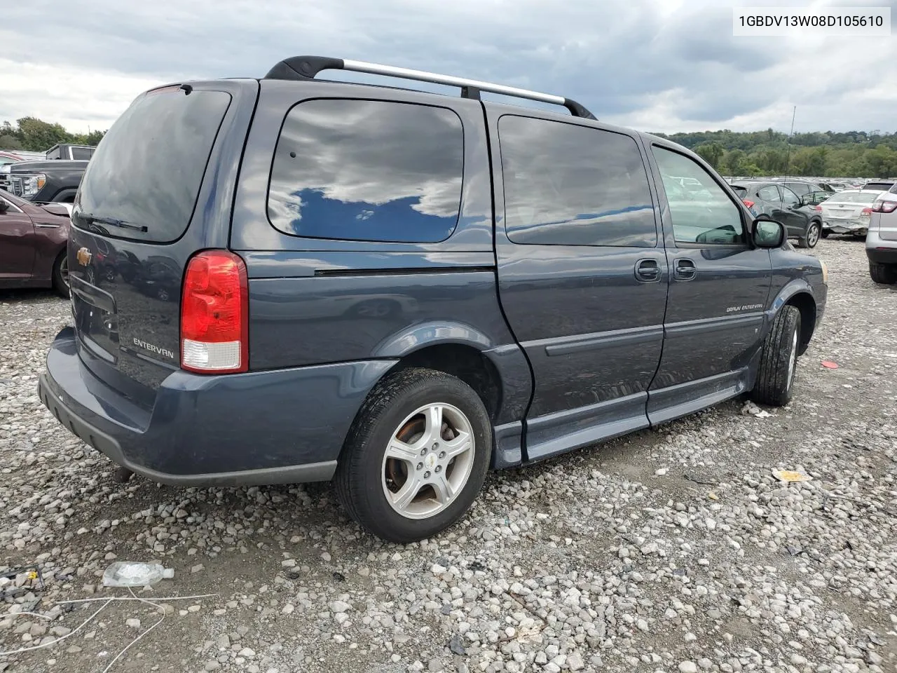 1GBDV13W08D105610 2008 Chevrolet Uplander Incomplete