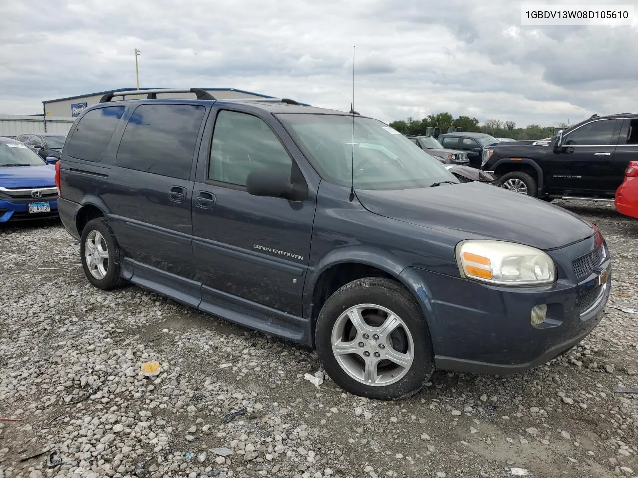 1GBDV13W08D105610 2008 Chevrolet Uplander Incomplete