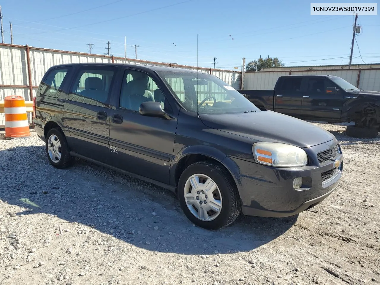 2008 Chevrolet Uplander Ls VIN: 1GNDV23W58D197399 Lot: 73615724