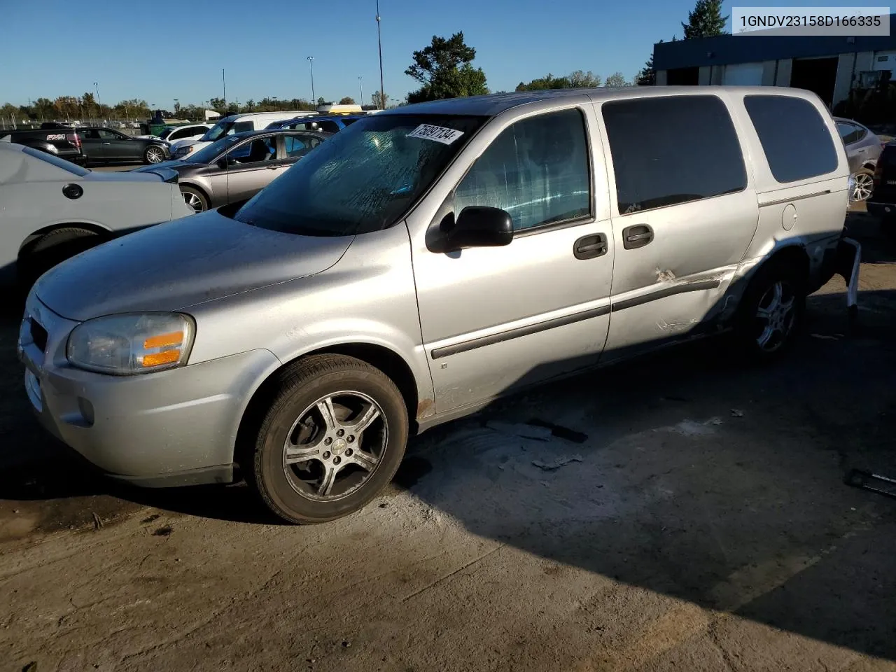 2008 Chevrolet Uplander Ls VIN: 1GNDV23158D166335 Lot: 75097134