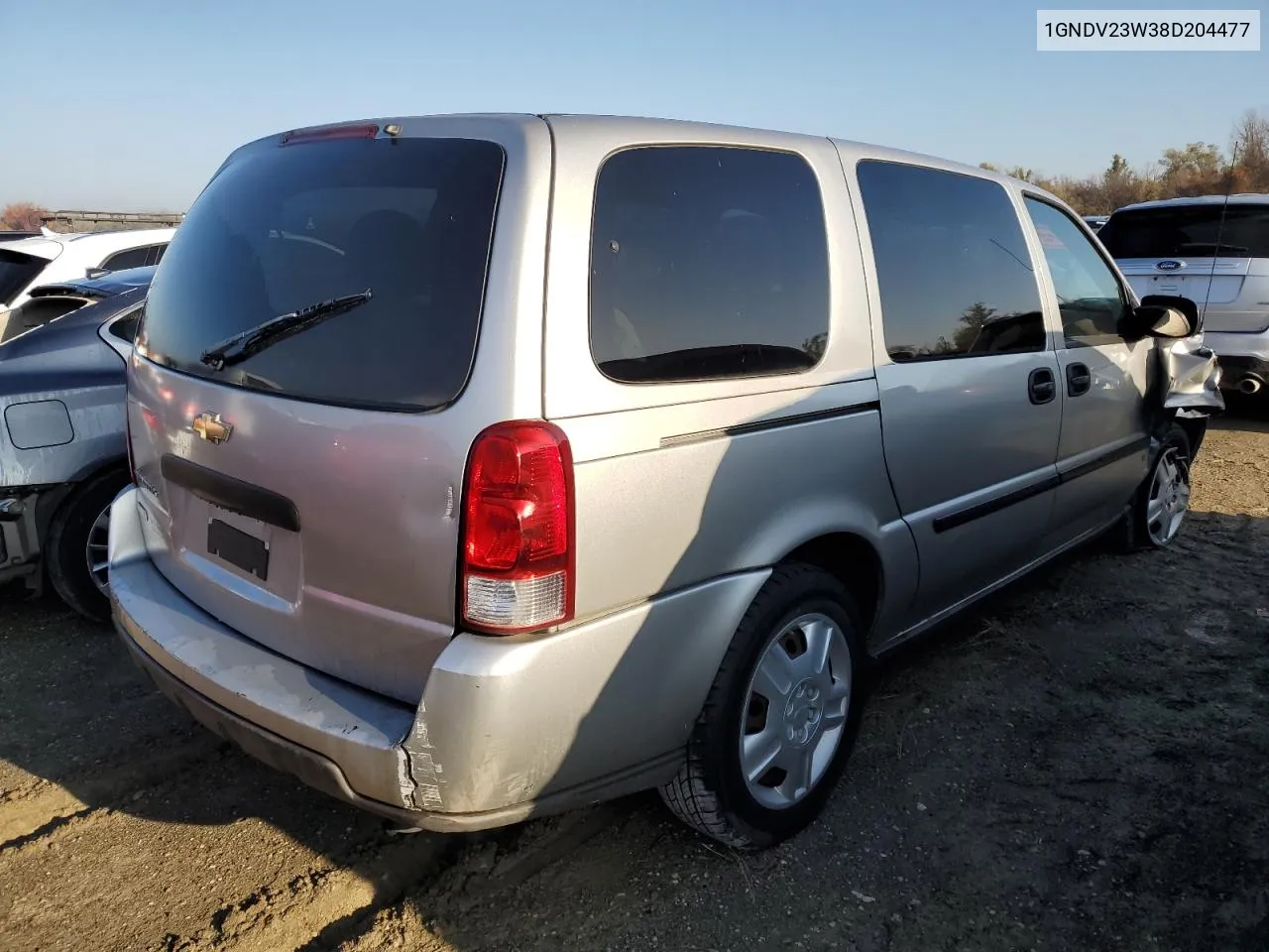 2008 Chevrolet Uplander Ls VIN: 1GNDV23W38D204477 Lot: 80031134