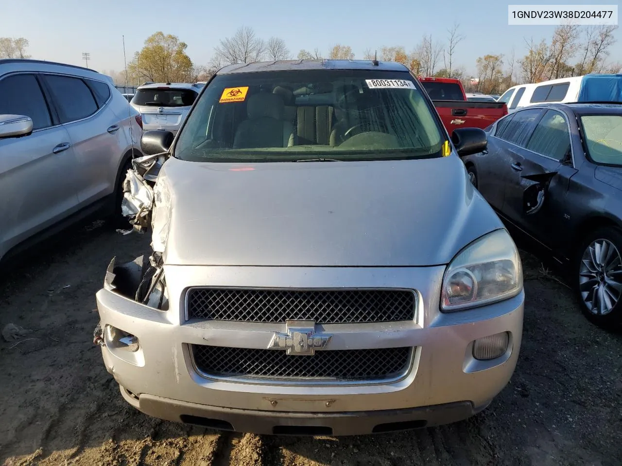 2008 Chevrolet Uplander Ls VIN: 1GNDV23W38D204477 Lot: 80031134