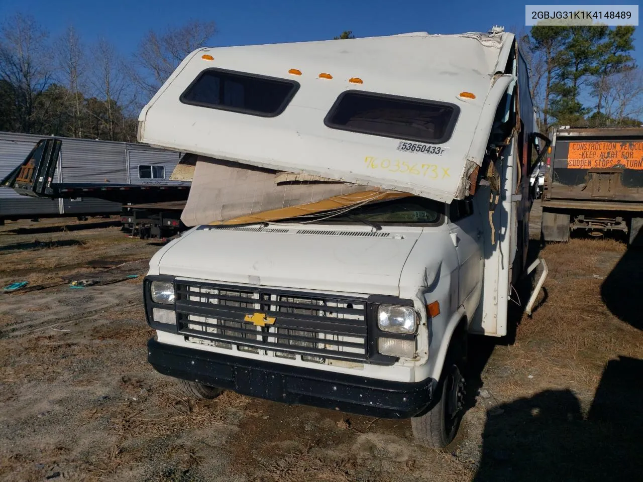 1989 Chevrolet G30 VIN: 2GBJG31K1K4148489 Lot: 72581704