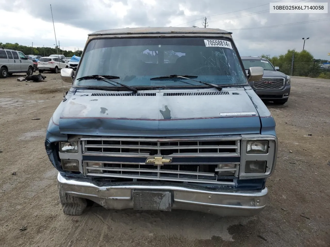 1990 Chevrolet G20 VIN: 1GBEG25K6L7140058 Lot: 70558814