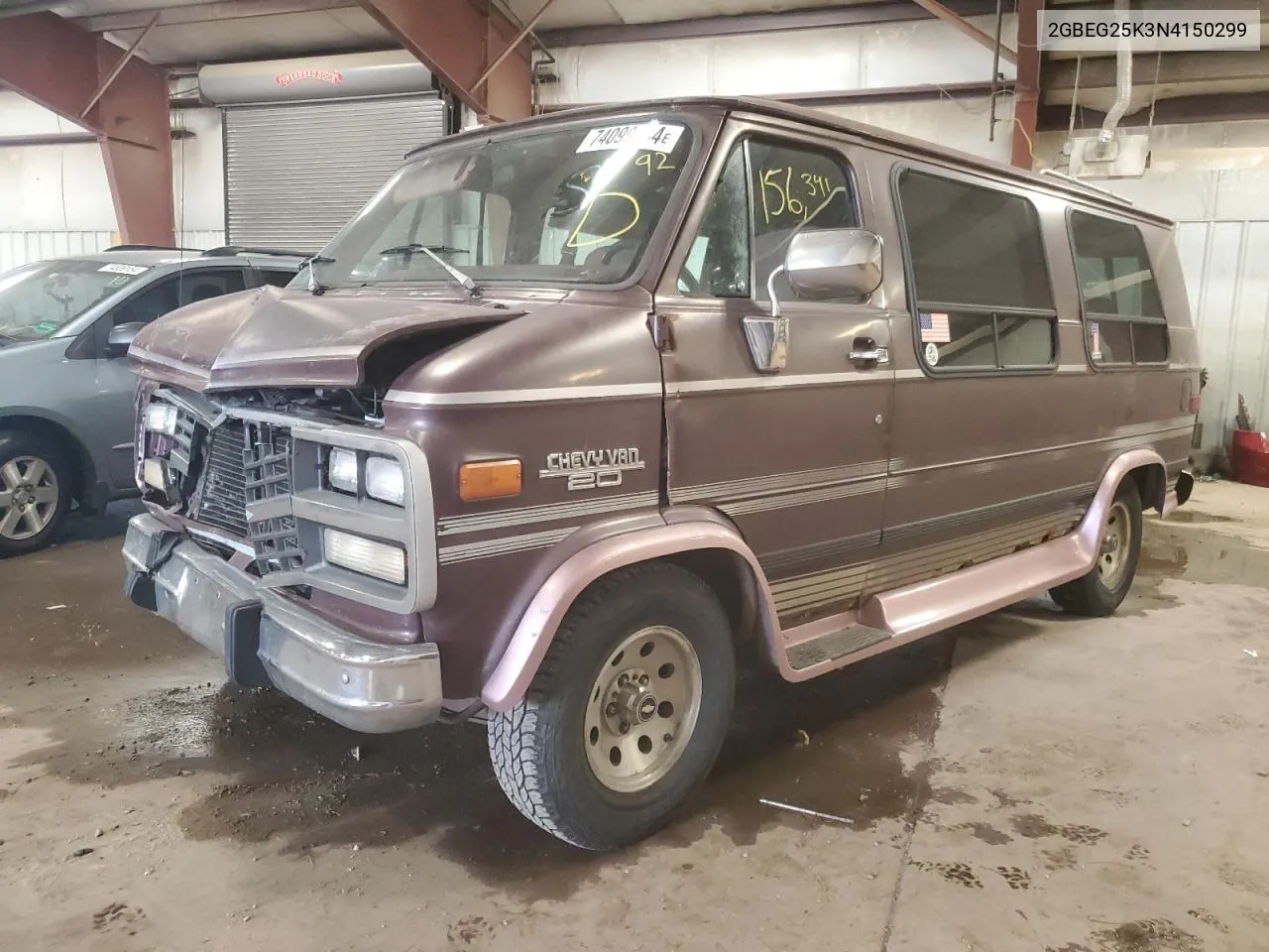 1992 Chevrolet G20 VIN: 2GBEG25K3N4150299 Lot: 74099444