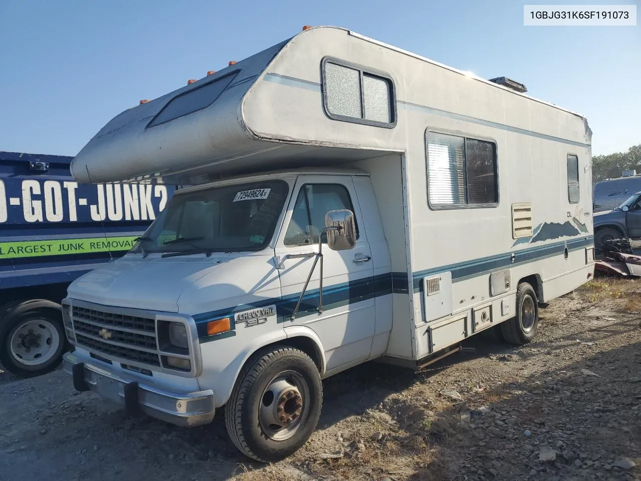 1995 Chevrolet G30 VIN: 1GBJG31K6SF191073 Lot: 72949624