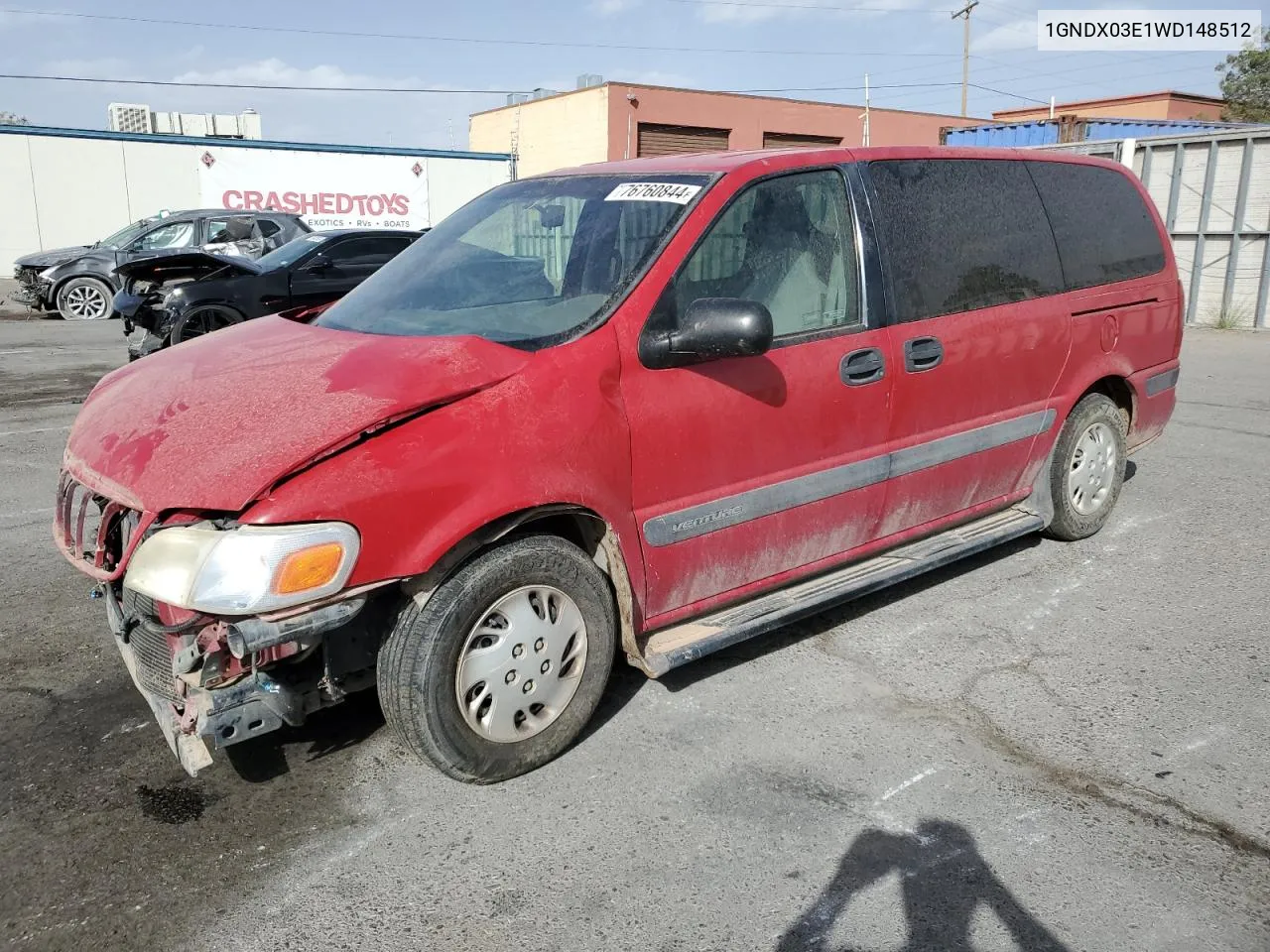 1998 Chevrolet Venture VIN: 1GNDX03E1WD148512 Lot: 76760844