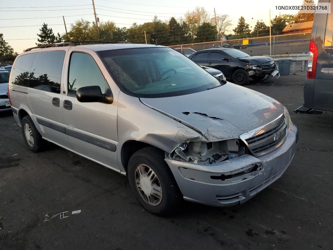 2001 Chevrolet Venture VIN: 1GNDX03E21D321768 Lot: 74368984