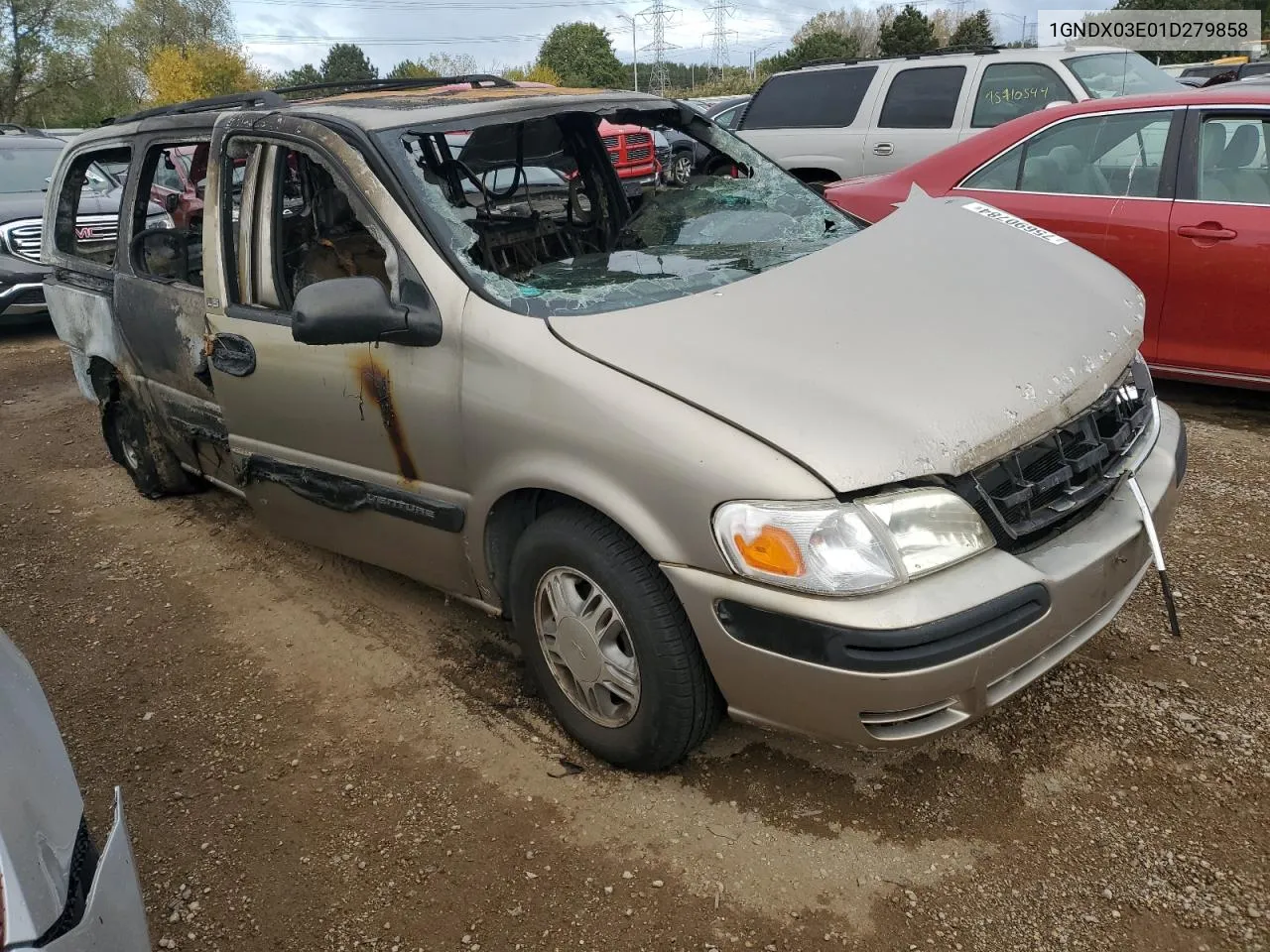 2001 Chevrolet Venture VIN: 1GNDX03E01D279858 Lot: 75690784