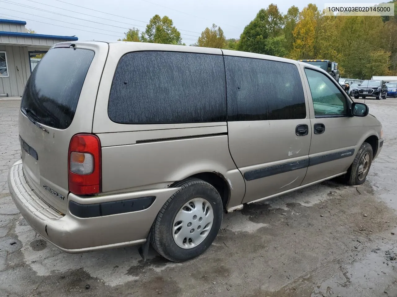 2002 Chevrolet Venture VIN: 1GNDX03E02D145000 Lot: 75468724