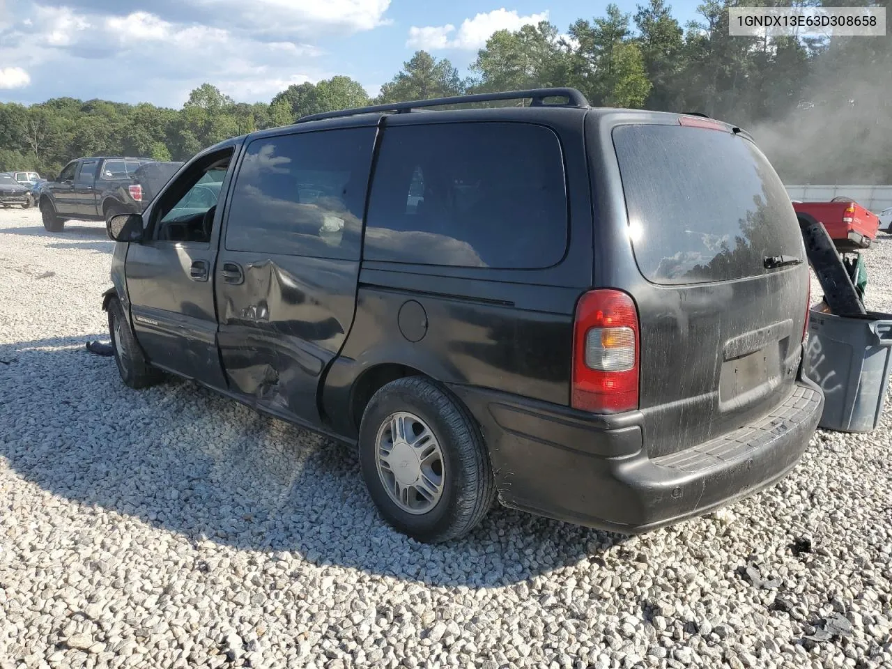 2003 Chevrolet Venture Luxury VIN: 1GNDX13E63D308658 Lot: 72693504