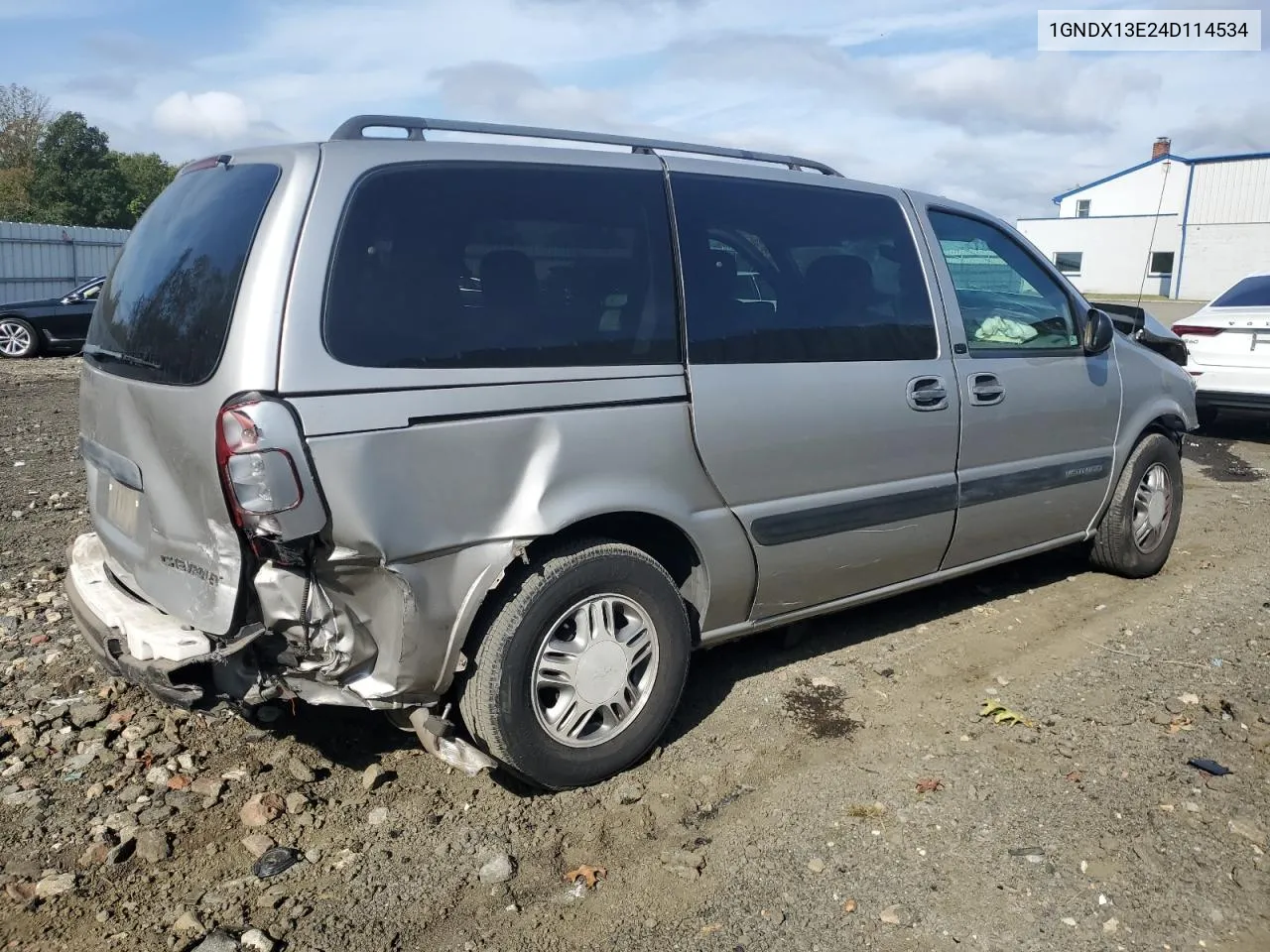 2004 Chevrolet Venture Luxury VIN: 1GNDX13E24D114534 Lot: 74443914