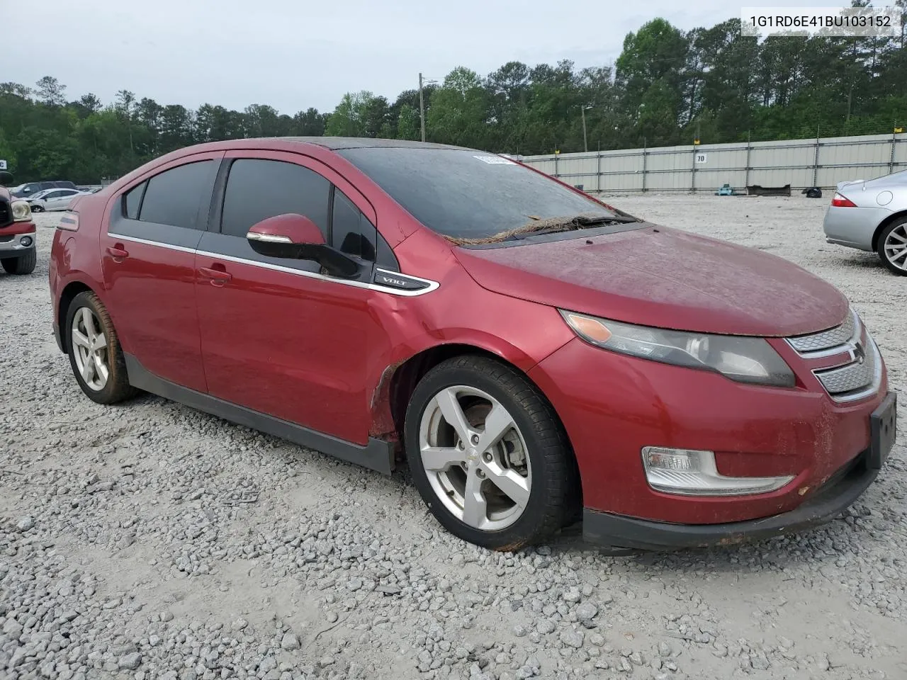 2011 Chevrolet Volt VIN: 1G1RD6E41BU103152 Lot: 51154344