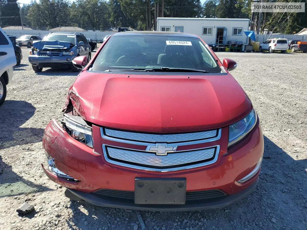 2012 Chevrolet Volt VIN: 1G1RA6E47CU102503 Lot: 69514024