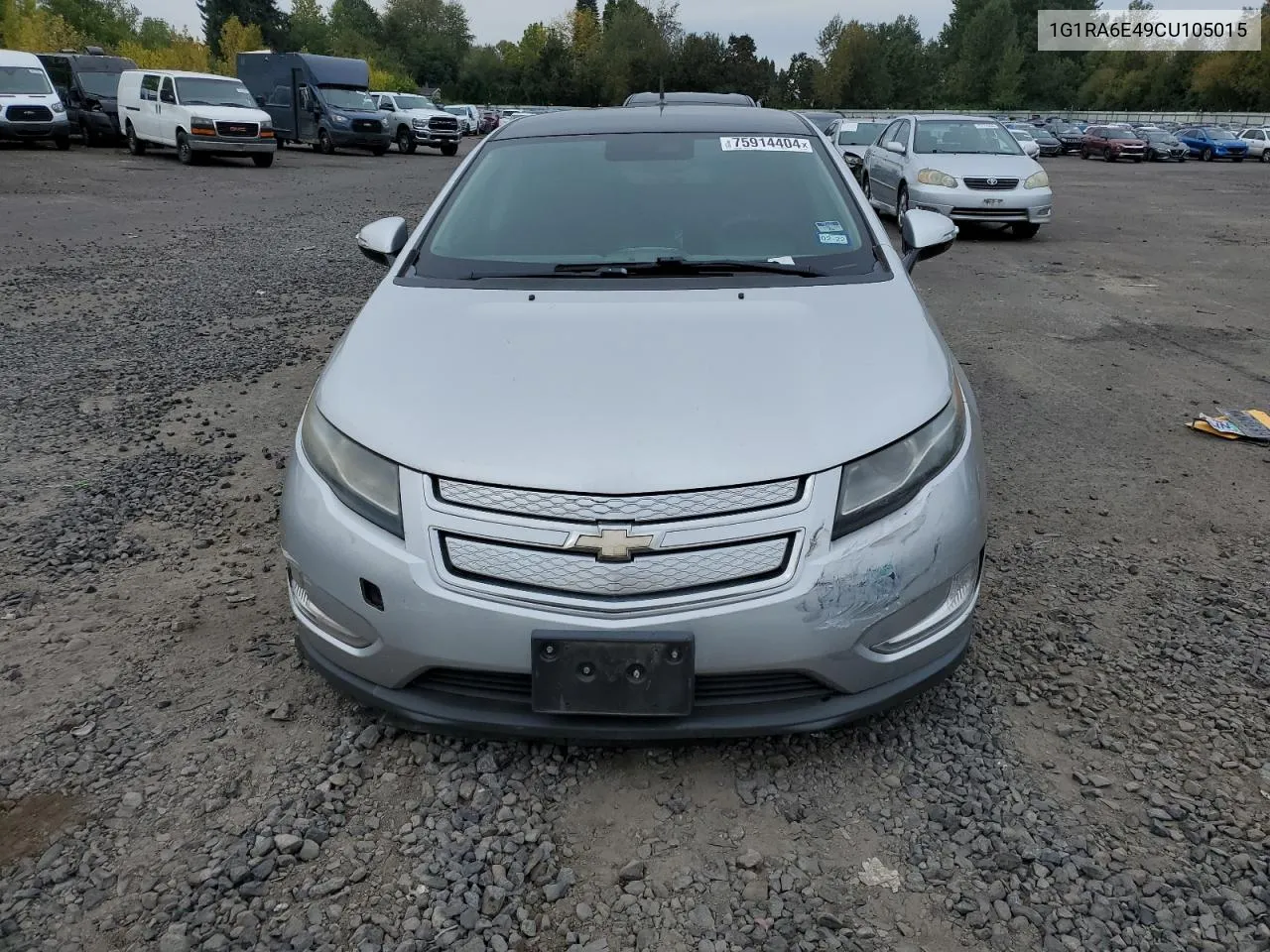 2012 Chevrolet Volt VIN: 1G1RA6E49CU105015 Lot: 75914404