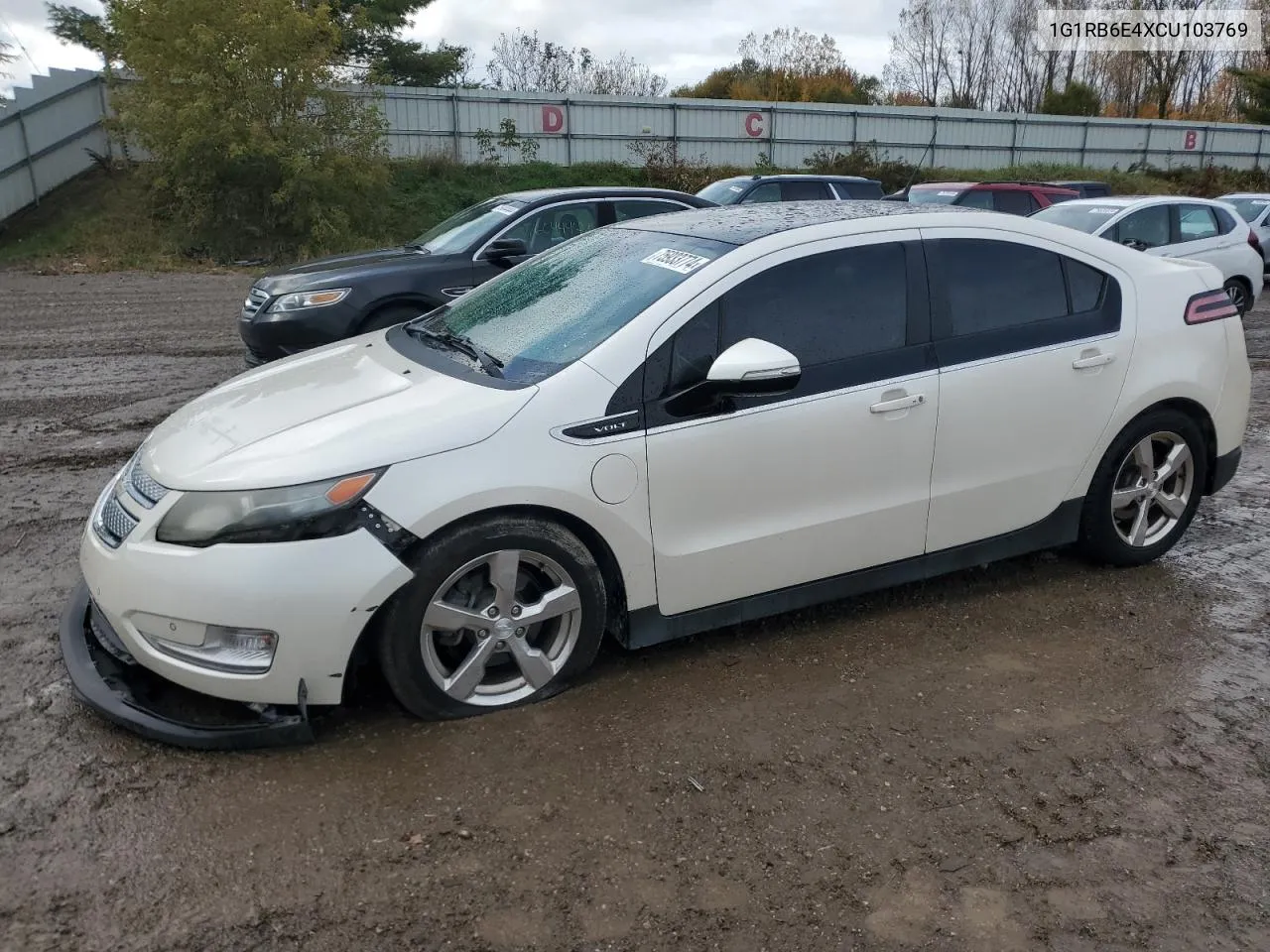 2012 Chevrolet Volt VIN: 1G1RB6E4XCU103769 Lot: 75933774