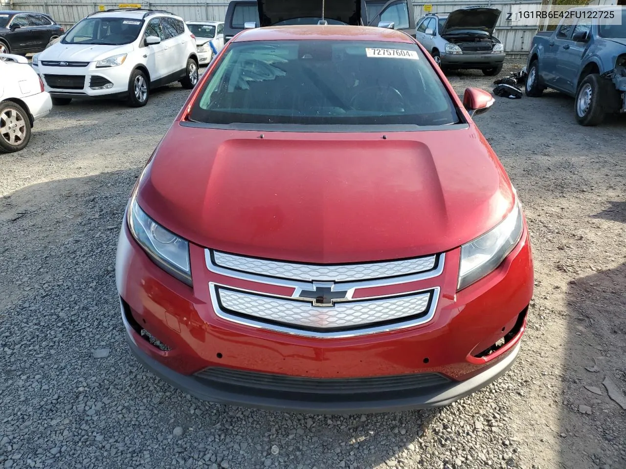 2015 Chevrolet Volt VIN: 1G1RB6E42FU122725 Lot: 72757604