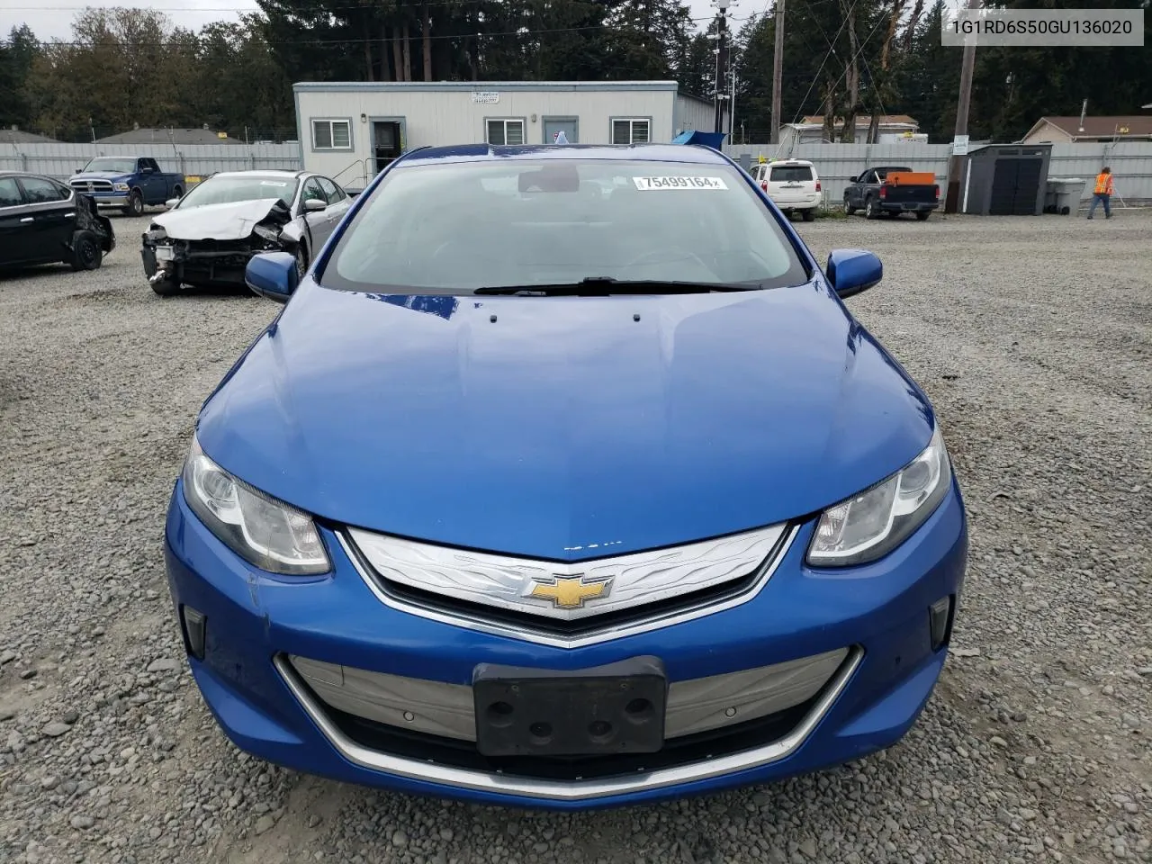 2016 Chevrolet Volt Ltz VIN: 1G1RD6S50GU136020 Lot: 75499164