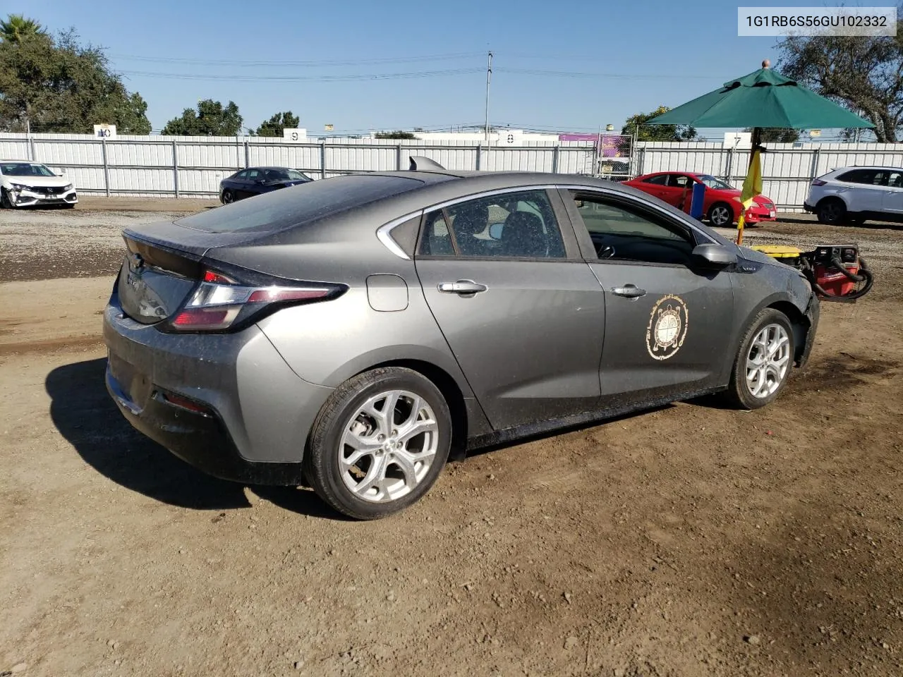 2016 Chevrolet Volt Ltz VIN: 1G1RB6S56GU102332 Lot: 75768944