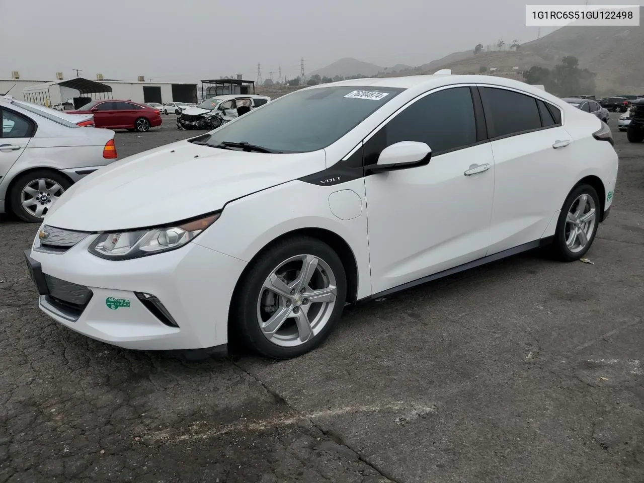 2016 Chevrolet Volt Lt VIN: 1G1RC6S51GU122498 Lot: 76204874